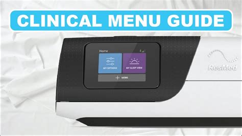 Pages 4-11 are a good read if you want to understand better what the machine is doing and how it works. . Airsense 11 clinical menu